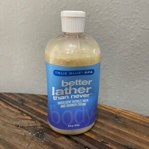 Bath Body Works True Blue Spa Better Lather Than Never Bubble Bath Cream 16‎ oz